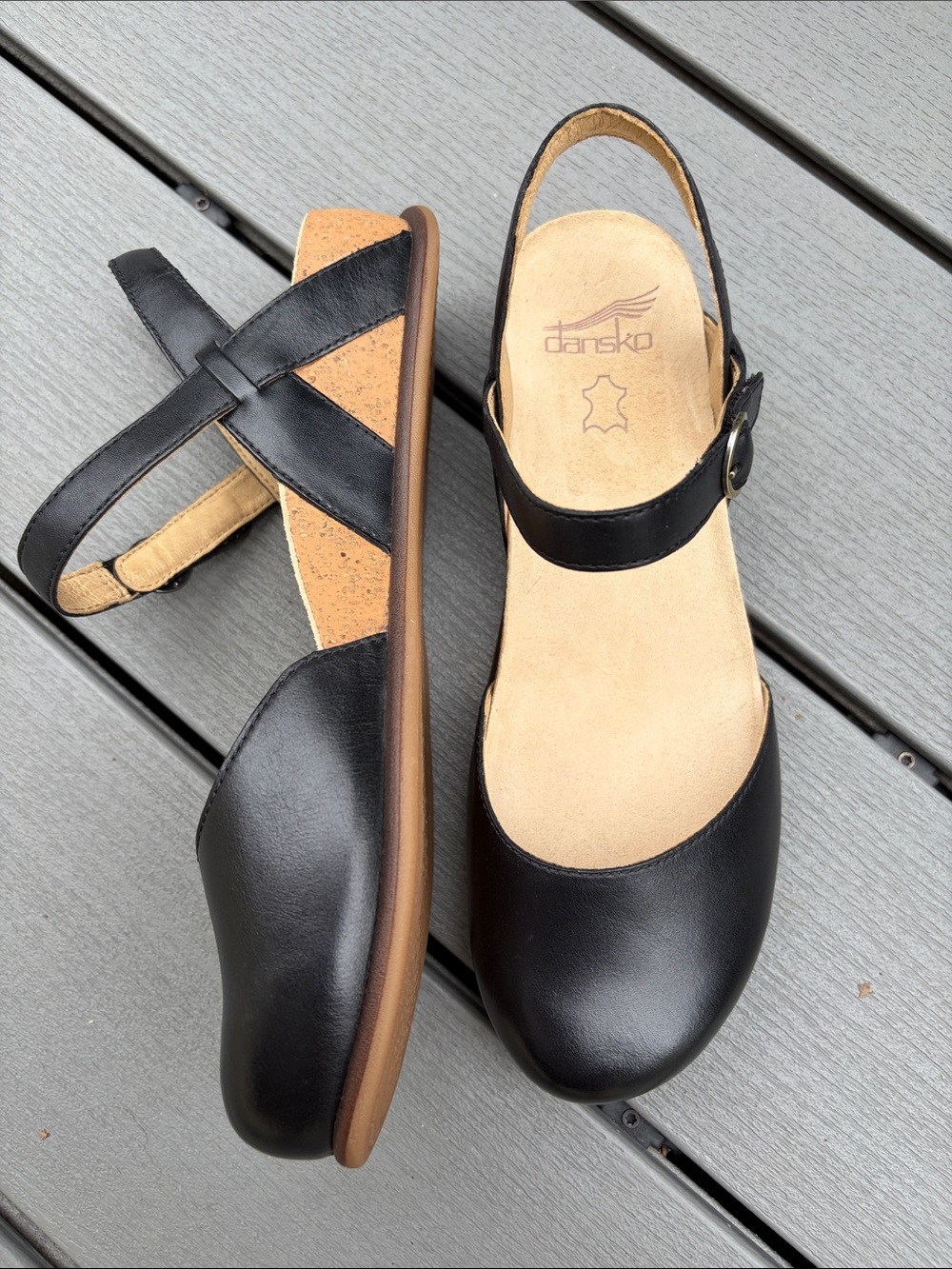 Dansko Christine Women’s Mary Jane Black Leather Slingback